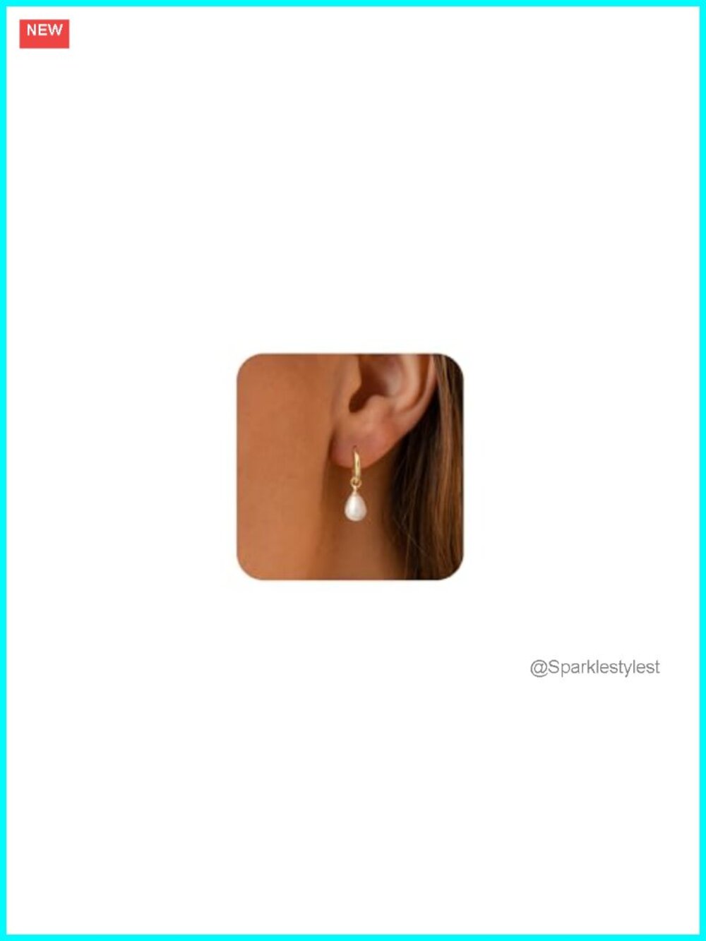 14k Gold Plated Pearl Dangle Drop Earrings for Women Hypoallergenic